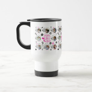 Caneca Térmica Colagem de Fotos de Aniversário para Filhas