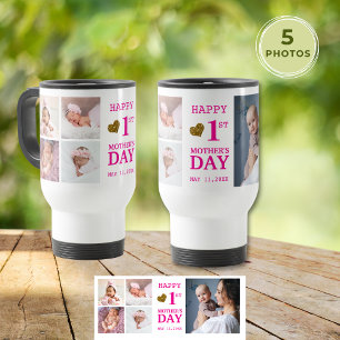 Caneca Térmica Colagem de Fotos de Garota Rosa 1rua 5