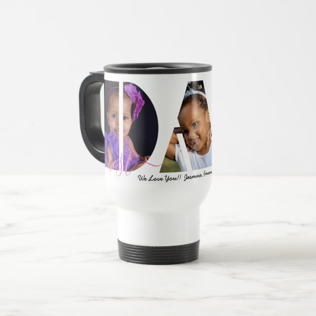 Caneca Térmica Colagem de Fotos do Melhor PAI Personalizado (Frente Esquerda)