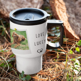 Caneca Térmica Colagem de Fotos Ever do Melhor Pai de Cães do dia