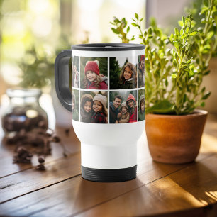 Caneca Térmica Colagem de Fotos Personalizada com Fotos Quadradas