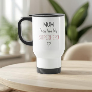 Caneca Térmica Colagem de Fotos Personalizada de Super-Heroína Mã