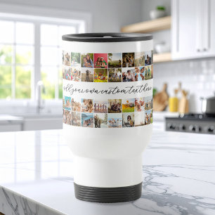 Caneca Térmica Colagem de Fotos Personalizada Moderna 48