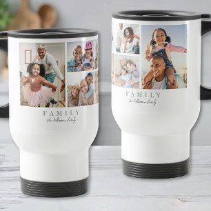 Caneca Térmica Colagem de Fotos Personalizadas de Família