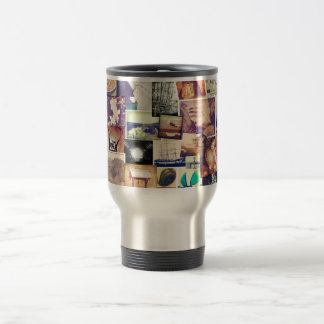 Caneca Térmica Colagem de Hipsteres com Filtro de Fotografias leg