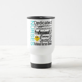 Caneca Térmica Colagem do reconhecimento das enfermeiras - o