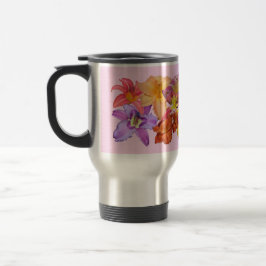 Caneca Térmica Colagem dos hemerocallis