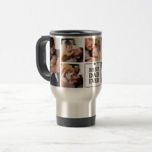 Caneca Térmica Colagem Moderna de 7 Fotos 'Melhor Pai do Mundo'