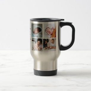 Caneca Térmica Colagem Personalizada de Fotografias do Primeiro D