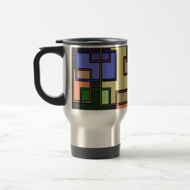 Caneca Térmica Colagem Quadrada: (Esquerda)