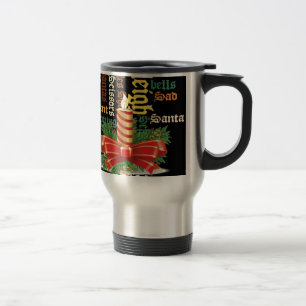 Caneca Térmica Coleção de Artes de Palavras de Velas de Natal