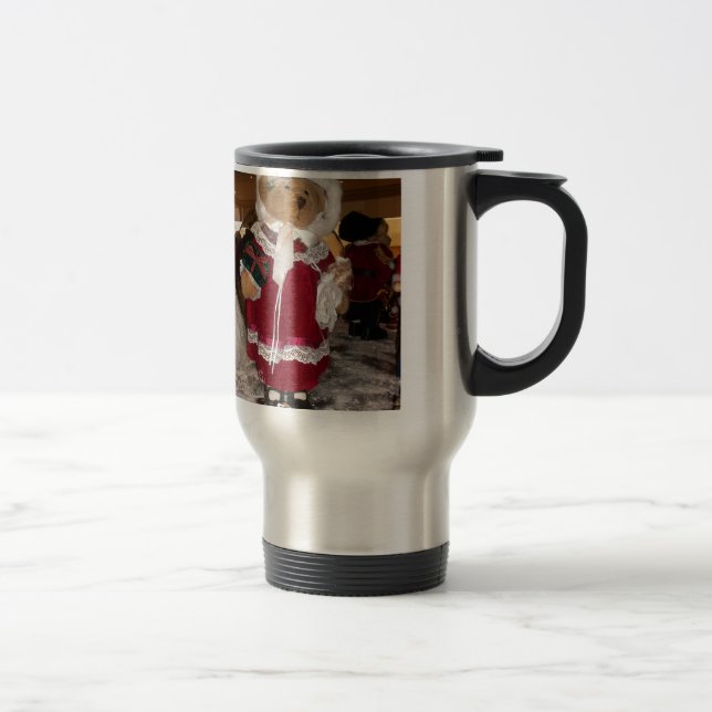 Caneca Térmica Coleção De Ursos De Pano De Natal. (Direita)