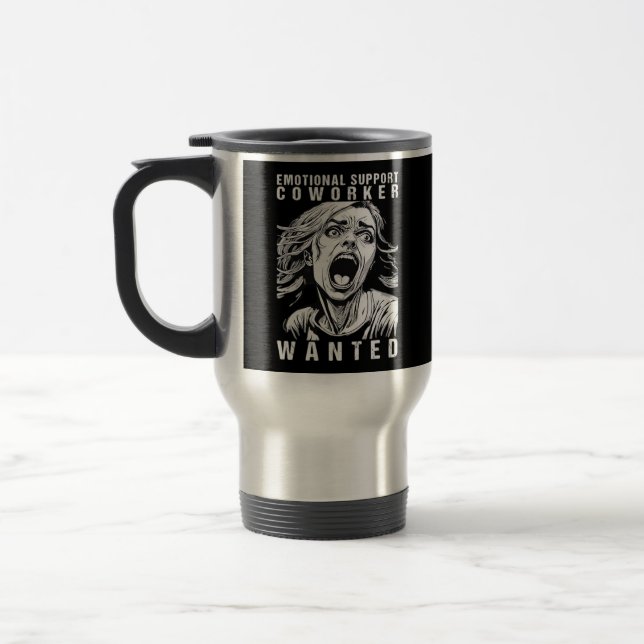 Caneca Térmica Colega de Ajuda Emocional - Esvaziamento de Escrit (Esquerda)