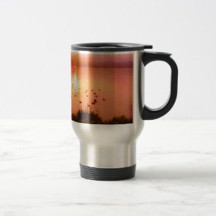 Caneca Térmica Coletor solar rosa e pêssego