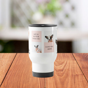 Caneca Térmica Collage Dog Photos   Cachorro São Os Meus Dias de 