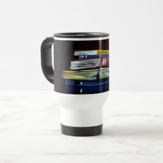 Caneca Térmica Colorful Stacked Books Painting Literary Commuter 
