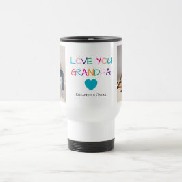 Caneca Térmica Colorida "Ame o Vovô" e Texto Personalizado -