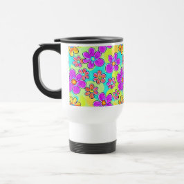 Caneca Térmica Colorida Retro Daisy Mug