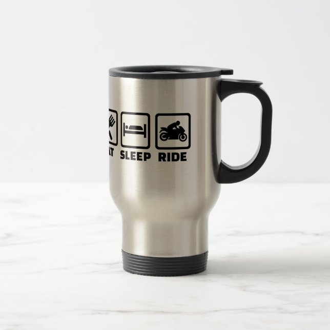 Caneca Térmica Coma a motocicleta do passeio do sono (Direita)