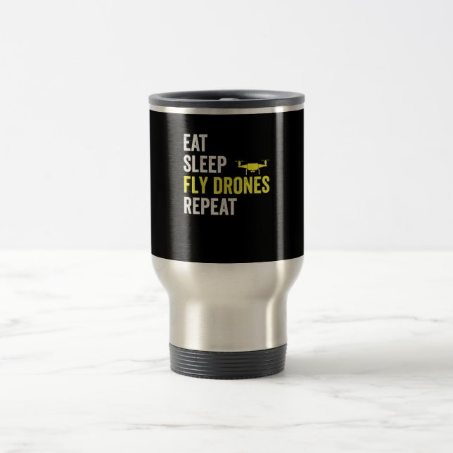 Caneca Térmica Coma Drones com mosca do sono Repetir Piloto do Dr (Centro)