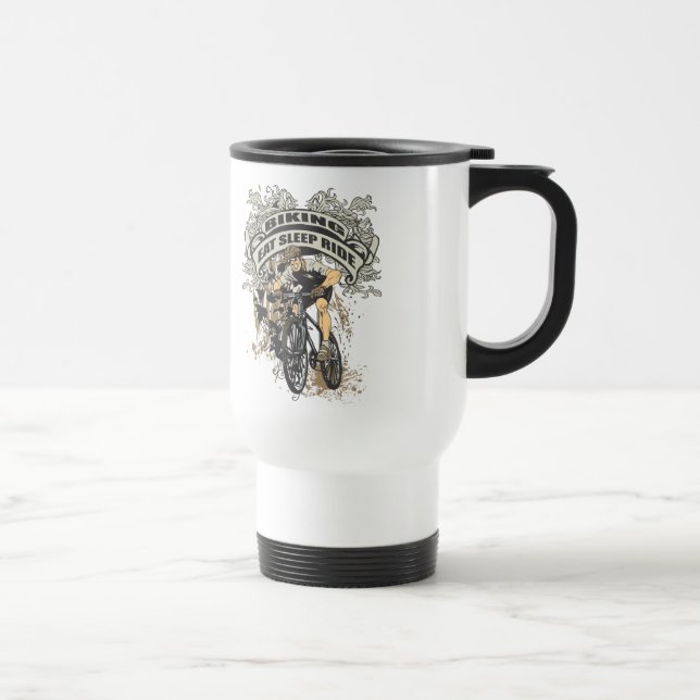 Caneca Térmica Coma, durma, monte Biking (Direita)