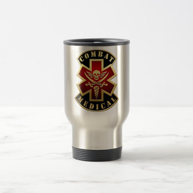 Caneca Térmica Combate ao crânio e espadas médicas (Centro)