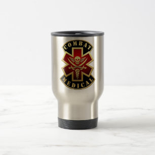Caneca Térmica Combate ao Crânio Médico e Espadas Cruzadas