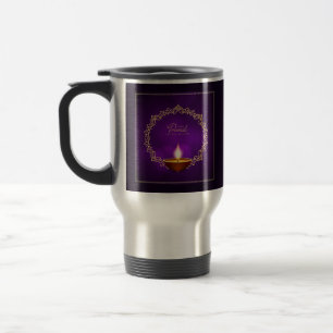 Caneca Térmica Combinação de Happy Diwali Purple