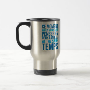 Caneca Térmica Comece En Deux Langues de Penser nos mesmos Temps