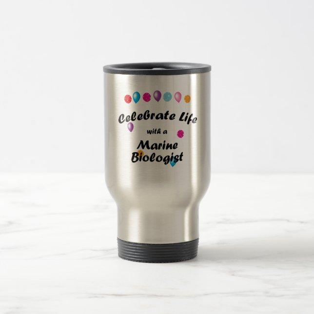 Caneca Térmica Comemore o biólogo marinho (Centro)
