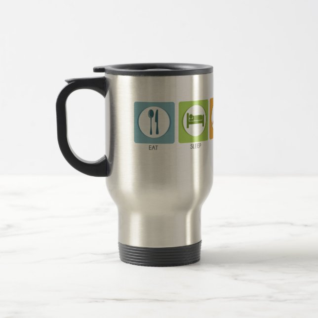 Caneca Térmica Comer Dormir Pintar (Esquerda)