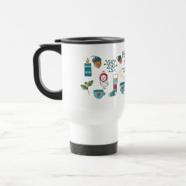 Caneca Térmica Como dizer HYGGE FELIZ Arte Folclórica Aquecimento