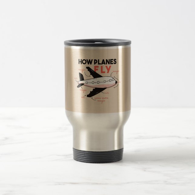 Caneca Térmica Como os aviões voam (Centro)
