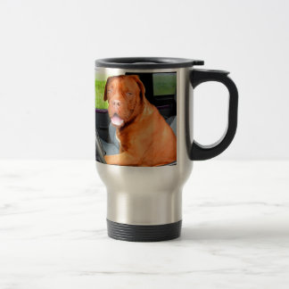 Caneca Térmica Conduza à alegria cão dogue de Bordéus da paz do