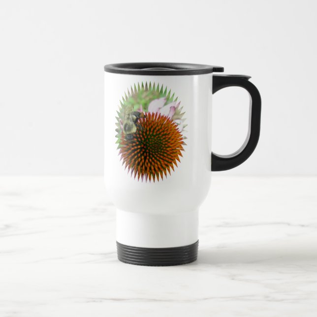 Caneca Térmica Coneflower & Eastern Carpenter Bee Itens de Abelha (Direita)