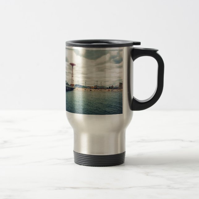 Caneca Térmica Coney Island Beach Panorama (Direita)