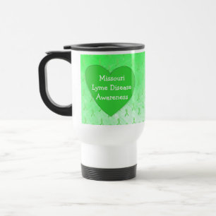 Caneca Térmica Consciência da doença de Lyme na Copa do Café do M