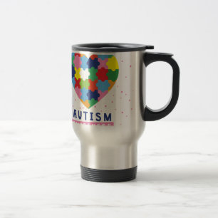 Caneca Térmica consciência rosa sobre autismo