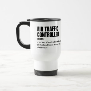 Caneca Térmica Controlador de tráfego aéreo - Definição engraçada