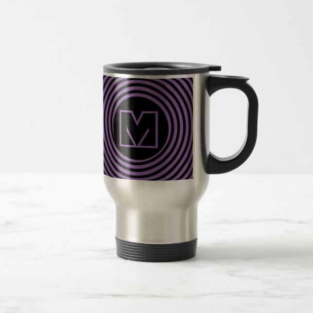 Caneca Térmica Cool Purple Spiral Vortex Monogram (Direita)