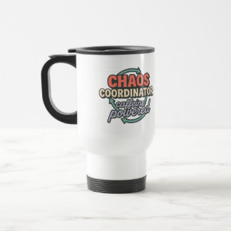 Caneca Térmica Coordenador de Caos Gratidão Alimentada por Cafeín