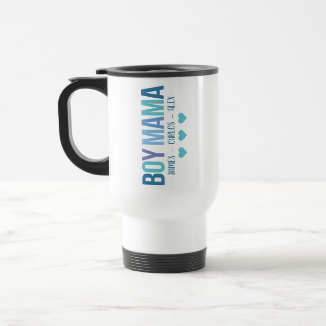 Caneca Térmica Copo Boy Mom Com Alça Presente Personalizado Com N (Esquerda)