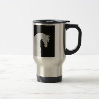 Caneca Térmica Copo de café equestre da silhueta do cavalo da