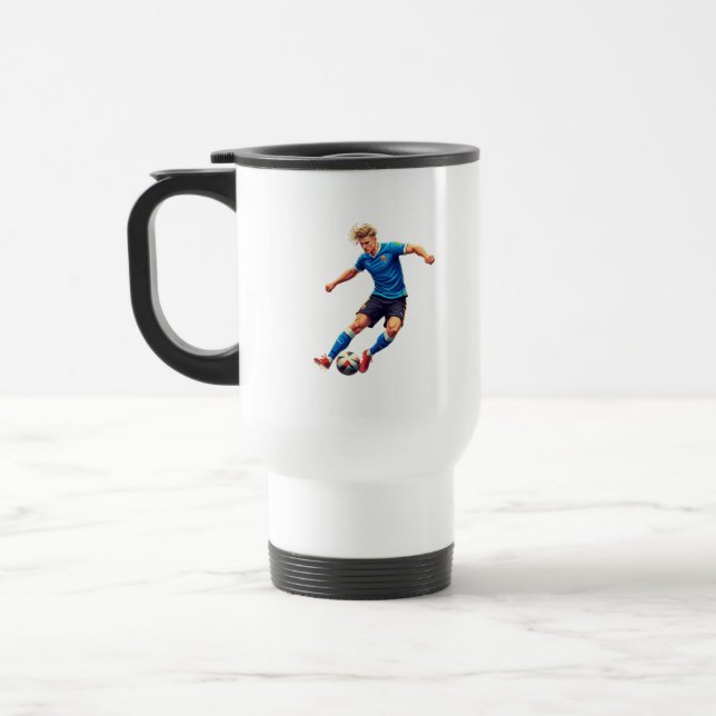 Caneca Térmica Copo de Café para Fã de Futebol com Estilo (Esquerda)