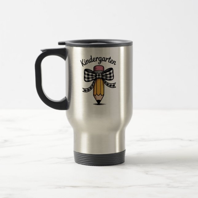 Caneca Térmica Coquete Lápis Arco Professora Jardim de Infância E (Esquerda)