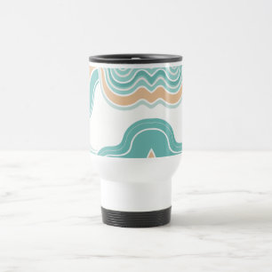 Caneca Térmica Cor abstrato azul-alaranjada colorida