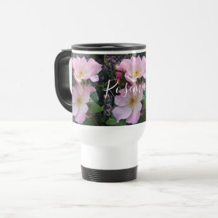 Caneca Térmica Cor-de-rosa-rosa Rosa floral Flor Foto Rosa-Blush