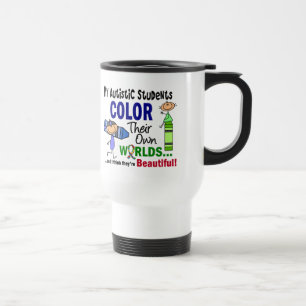 Caneca Térmica COR do autismo SEUS PRÓPRIOS estudantes dos MUNDO