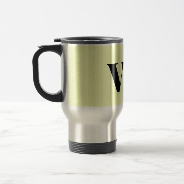 Caneca Térmica cor personalizada pastel simples mínima sólida per (Esquerda)