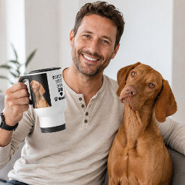 Caneca Térmica Coração de Pai de Cachorro do Mundo Pata 2 Foto
